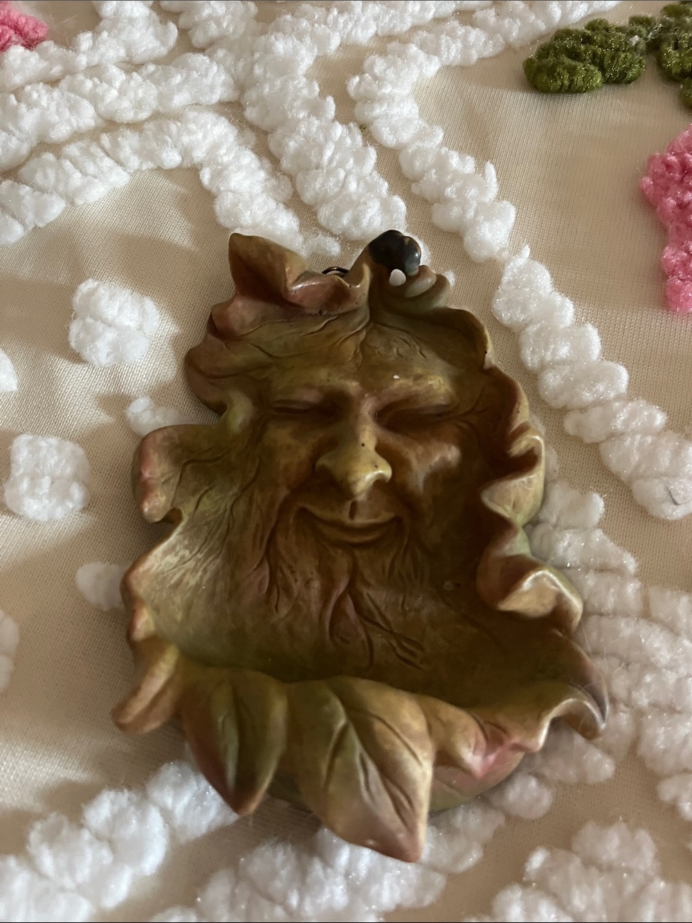 Green Man Decorative wall hanging - Leaf Motif
